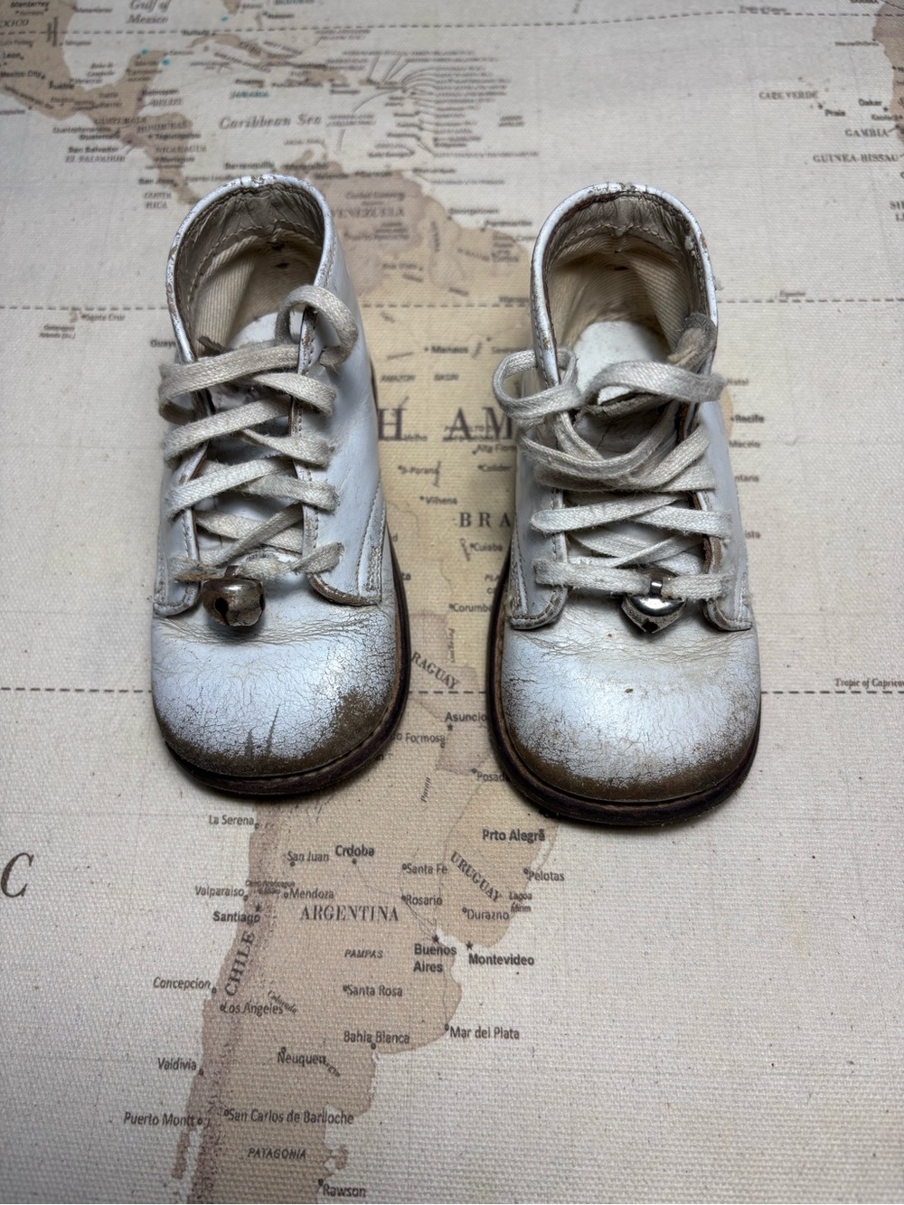 Vintage•Child Life•Baby Walking Shoes•Walkers with Jingle Bells•Made in U.S.A.